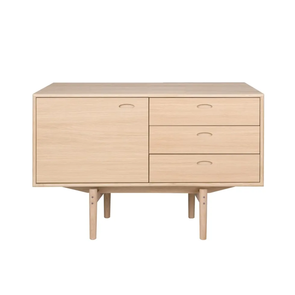 Aeris sideboard 118cm vitpigmenterad ek
