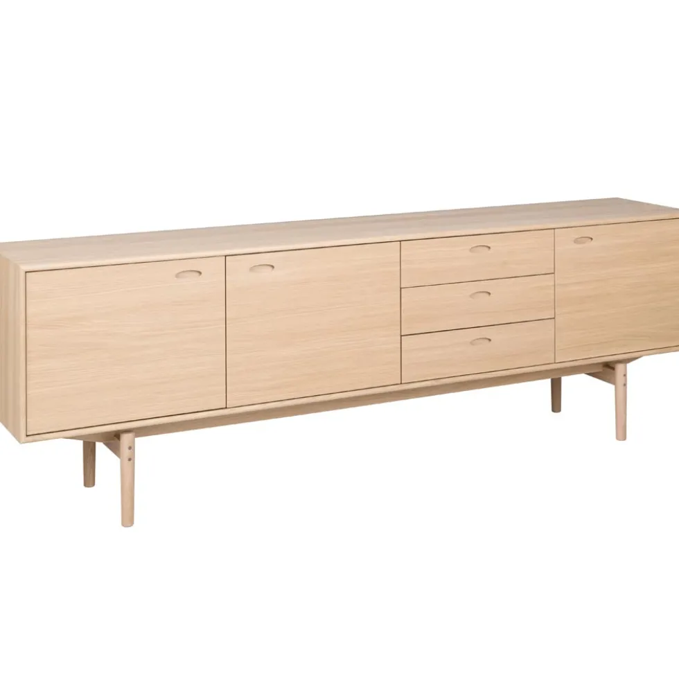 Aeris sideboard 233cm vitpigmenterad ek