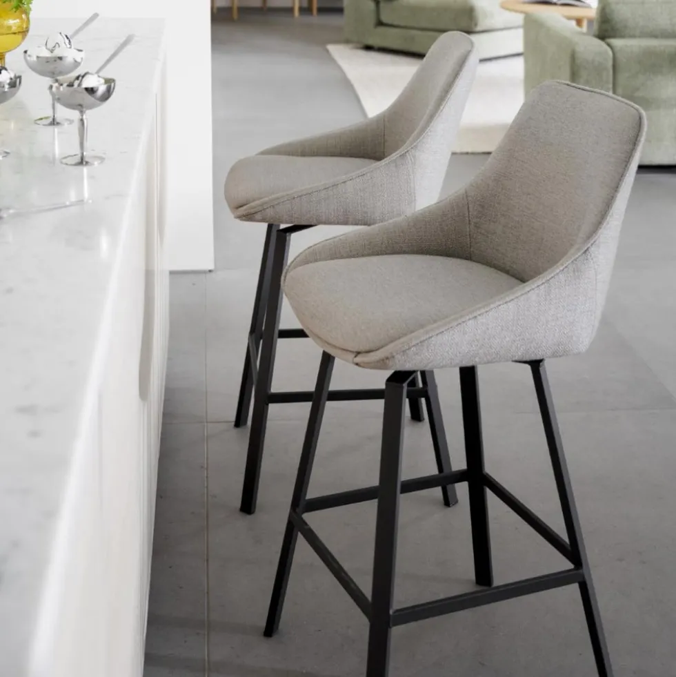 Alison barstol beige tyg