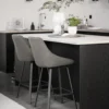 Alison barstol mörkbeige tyg
