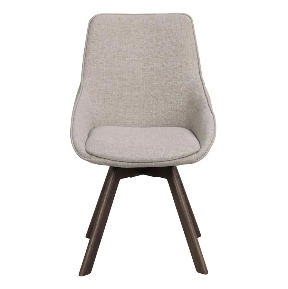 Alison snurrstol beige tyg /trä