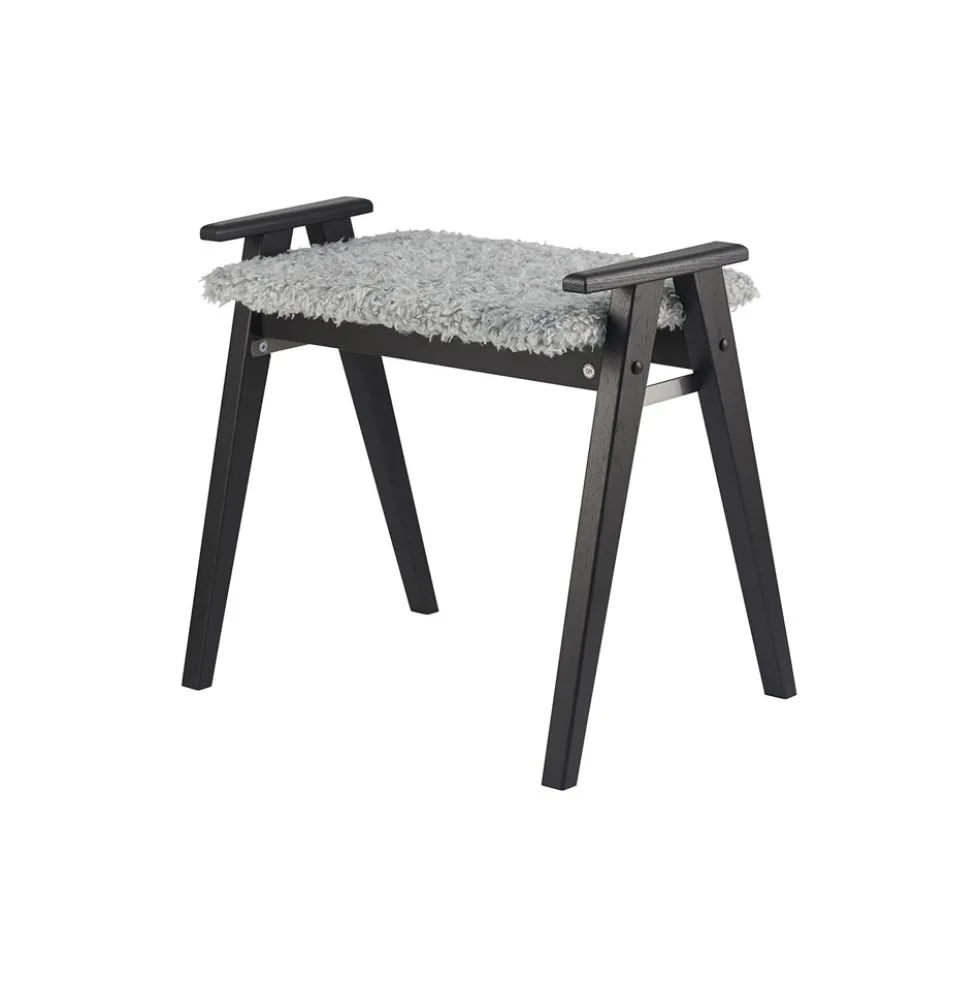 Alme pall svartbets/ fårskinnslook ljusgrå