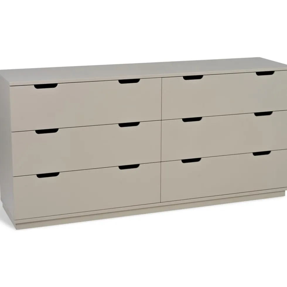 Aoko byrå 6 lådor beige