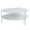 Blixt soffbord 85cm vit alu