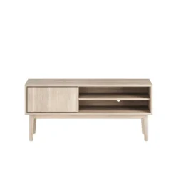 Broholm TV-bänk 124cm vitoljad ek slät
