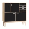 Casö 700 highboard ek/ svart