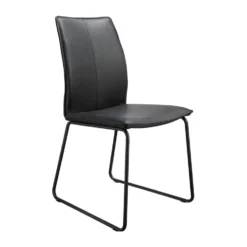 Casö Sweet Seat stol – svart läder /svart stål
