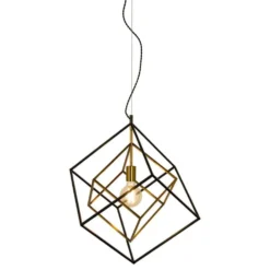 Cubes taklampa svart/ mässing