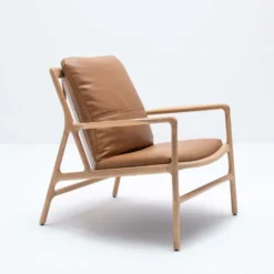 Dedo Easy Chair – läder dakar nature/ vitoljad ek