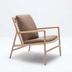 Dedo Easy Chair – läder dakar stone/ vitoljad ek