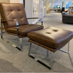 Empoli loungefåtölj – läder dark brown 7556 cat. 50 pull up