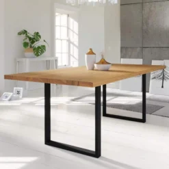 Fargo matbord ek – B2 U-ben svart metall
