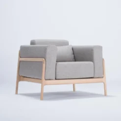 Fawn fåtölj – tyg archway mlf02/ vitoljad ek
