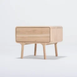 Fawn sängbord – vitoljad ek