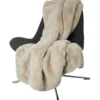 Fluffy pläd beige