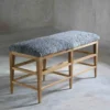 Fårö bänk ek/ lammskinn