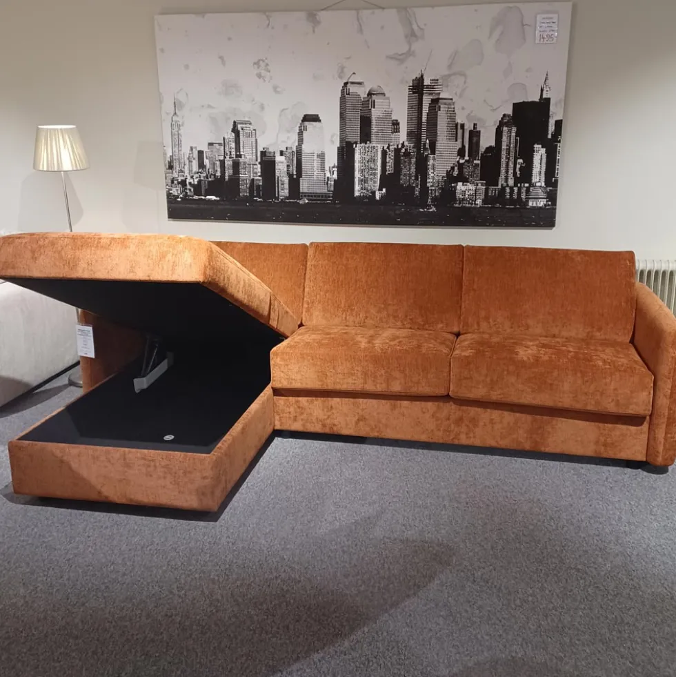 Grand bäddsoffa 140 med schäslong XL – tyg vibe