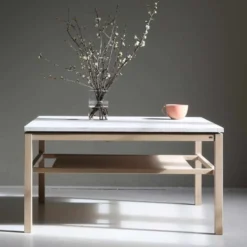 Hejnum soffbord björk/ kalksten 85*85cm