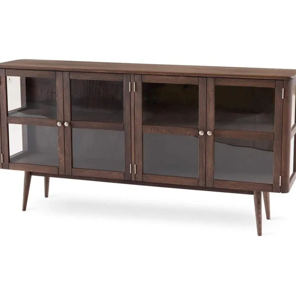 Löderup sideboard vitrin rökoljad ek