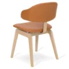 Maior stol – vitpigmenterad ek/ läder cognac 5478