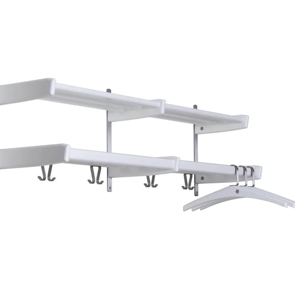 Meja hatthylla vitlack 115cm 2 plan