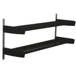 Meja skohylla svartbets 90cm vägg 2 plan
