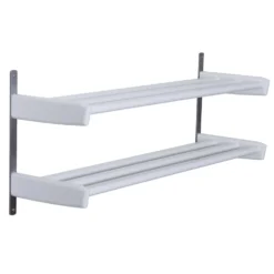 Meja skohylla vitlack 90cm vägg 2 plan