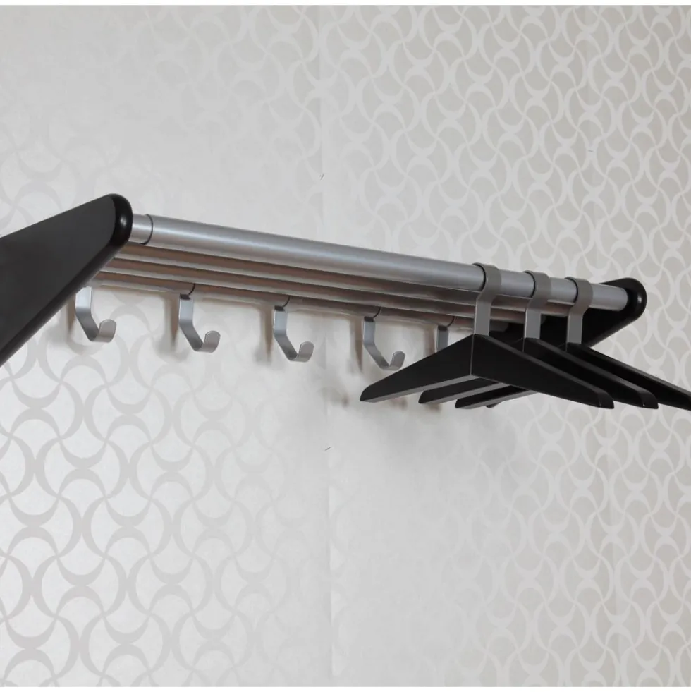 Moa hatthylla svartlack 80-130cm justerbar längd