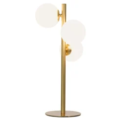 Molekyl bordslampa mässing/ vit