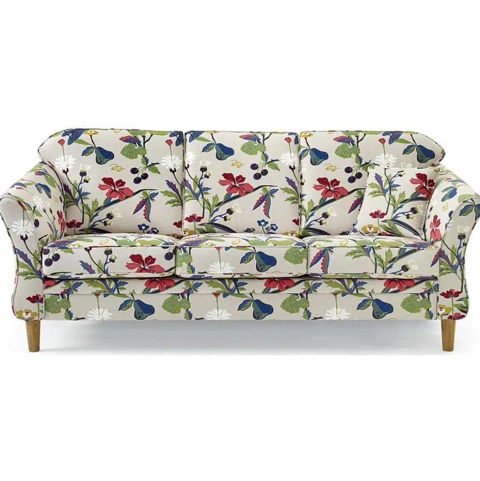 Monroe soffa – tyg gripsholm 34 röd blomma
