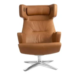 Myplace fåtölj & pall – läder jesolo cognac