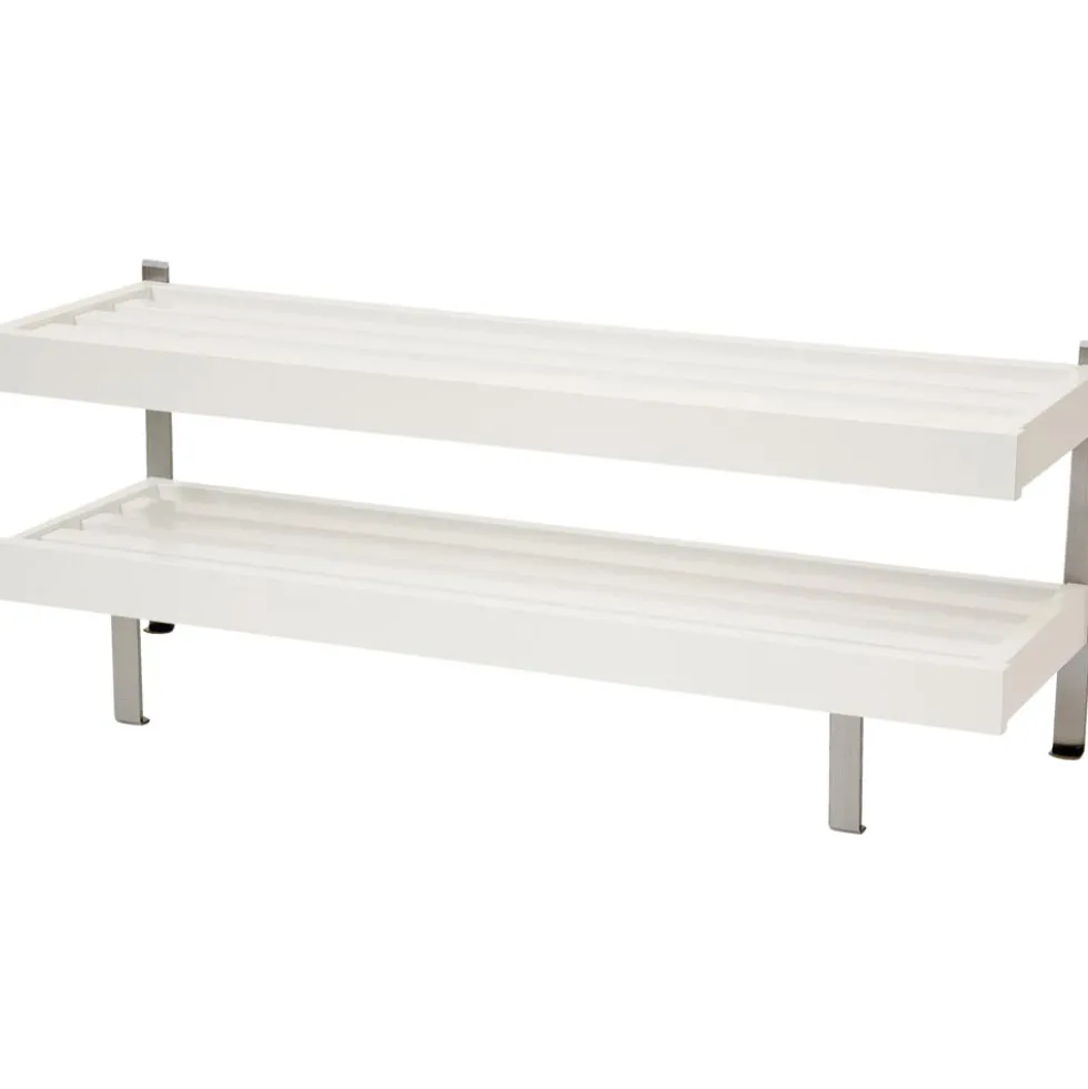 Nadja skohylla 2 plan golv vitlack 80cm