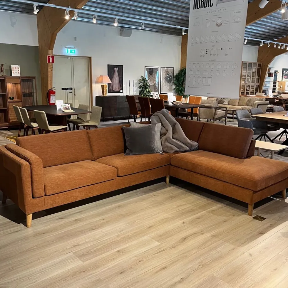 Nordic byggbar soffa – tyg lapis copper brown