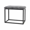 Palle mellan – fårskinn Charcoal Grey Silver 27 /svart stål