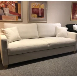 Regina bäddsoffa längsbäddad – tyg amadeus creme