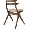 Saks stol – oljad antikbrun ask C12/ tyg grain 61253