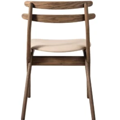 Saks stol – oljad antikbrun ask C12/ tyg grain 61253