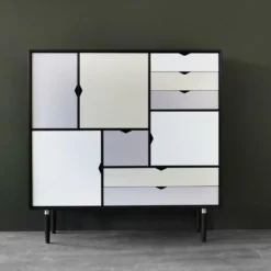 S3 highboard svart /grå beige