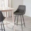 Sierra barstol mörkgrå microfiber