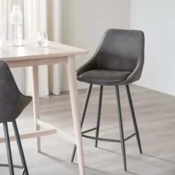 Sierra barstol mörkgrå microfiber