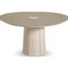 SM33 runt matbord vitoljad ek /beige nanolaminat