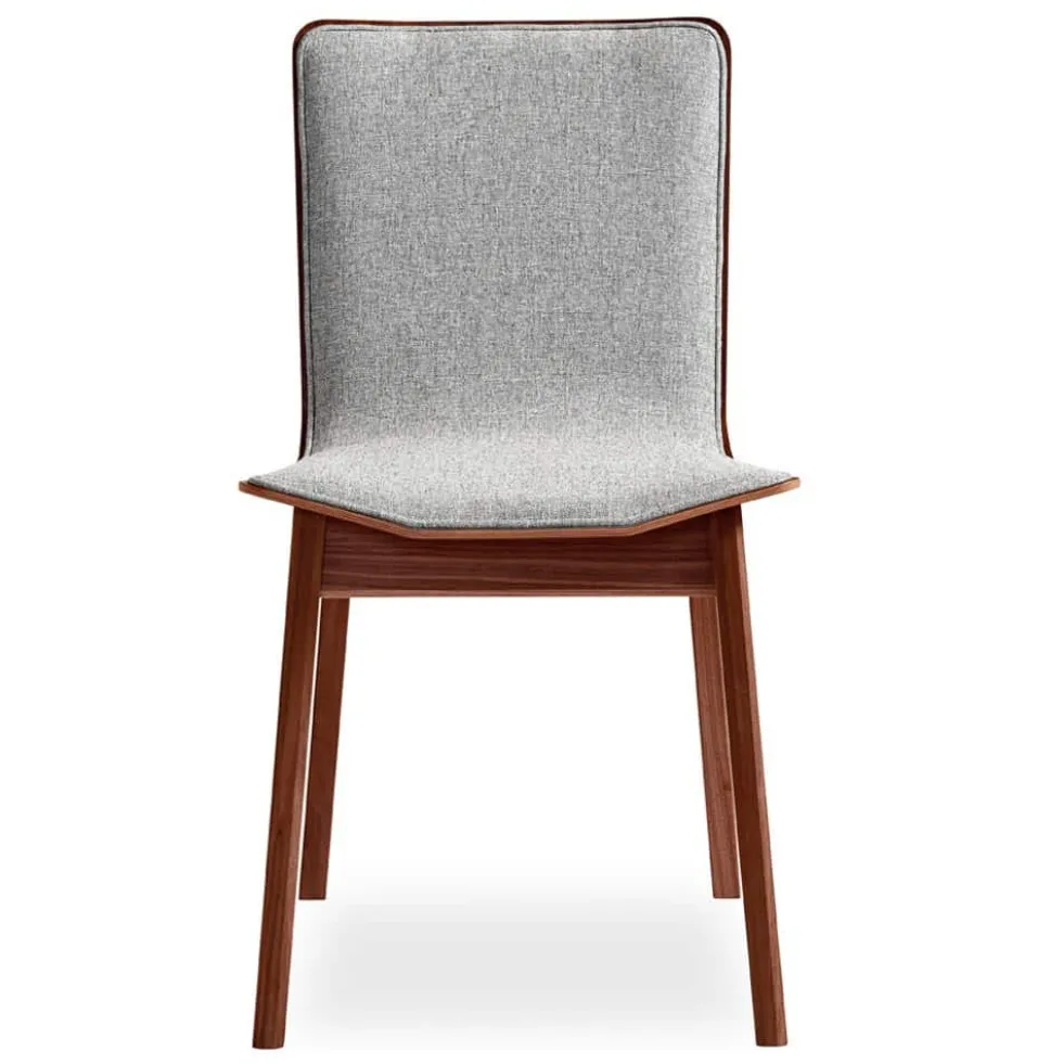 SM807 stol lackad valnöt/ tyg brahms 02 beige