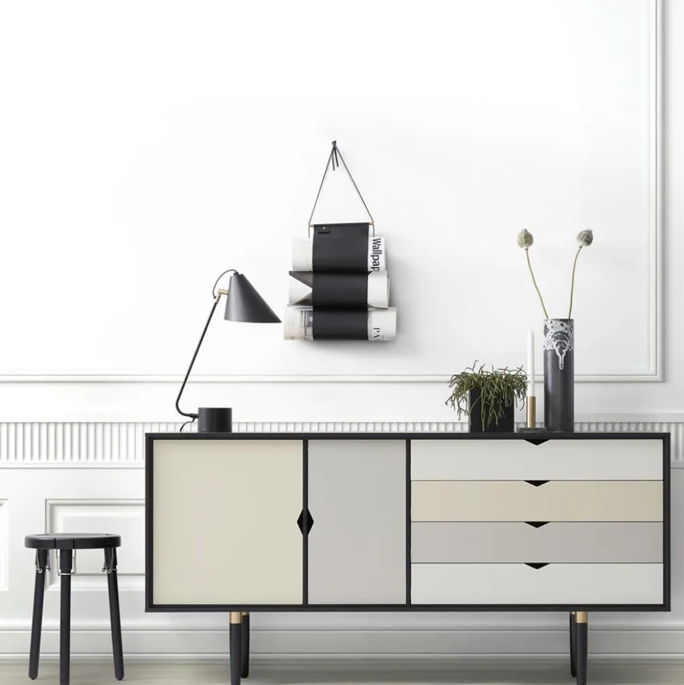 S6 sideboard svart /grå beige