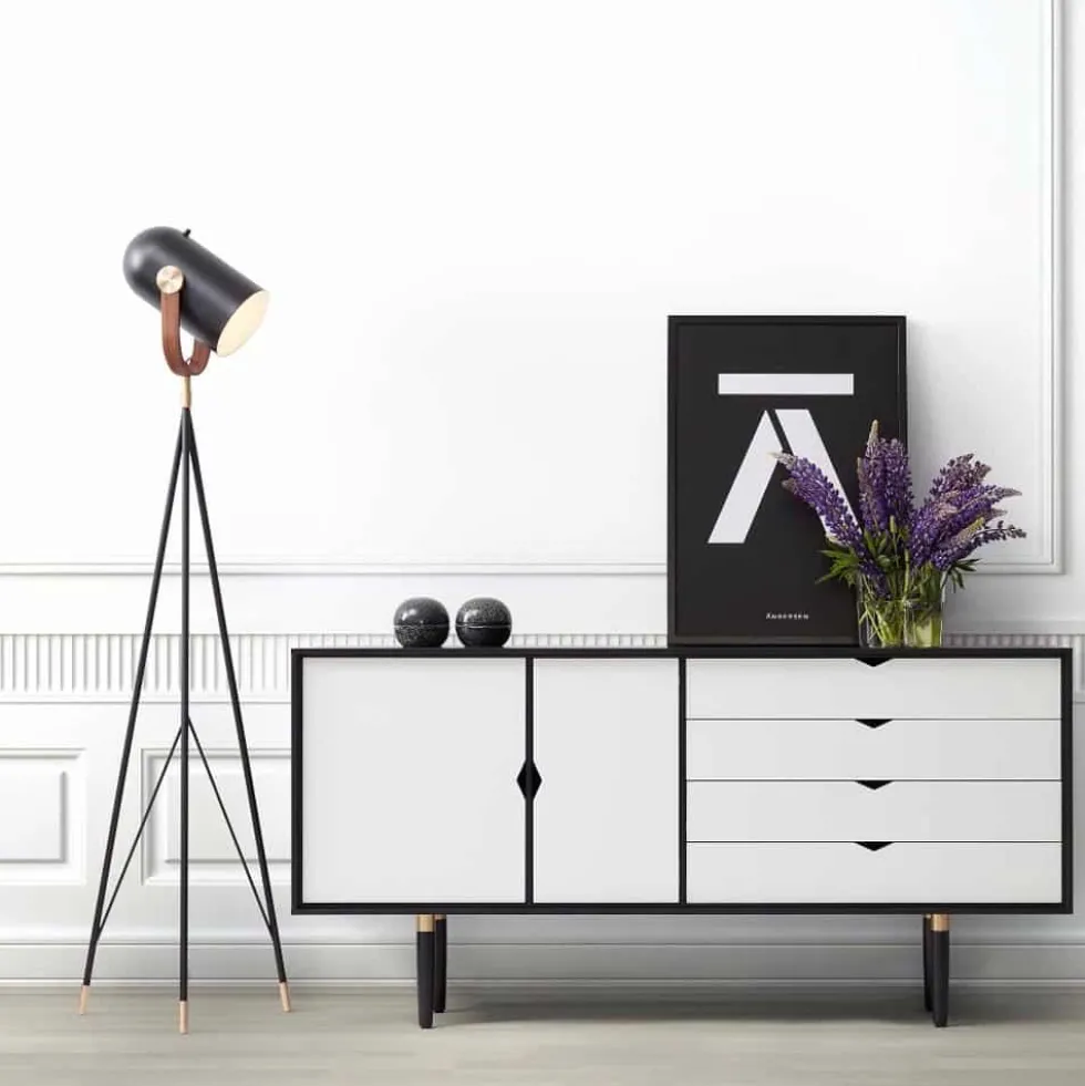 S6 sideboard svart /vit