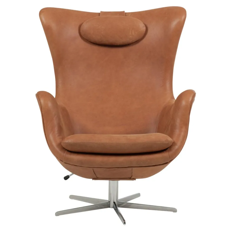 Status fåtölj – läder Vintage cognac