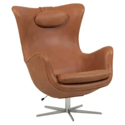 Status fåtölj – läder Vintage cognac