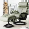 Stressless Magic fåtölj inkl. pall – läder paloma shadow green /svartbets