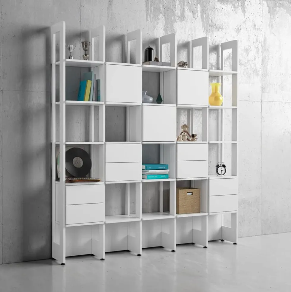 Stripe bokhylla vitlack – 1 sektion