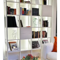 Stripe bokhylla vitlack – 3 sektion