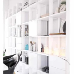 Stripe bokhylla vitlack – 4 sektion